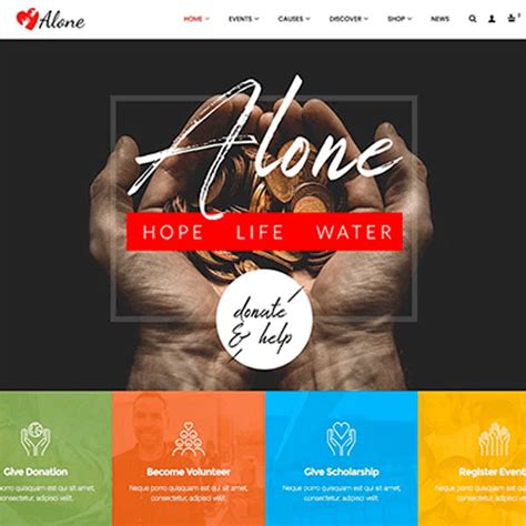 Alone WordPress Theme Review: Best Charity Multipurpose Non .
